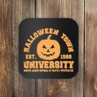 Funny Halloween Town University Est 1988 Where Being Normal Is Vastly Overrated Coaster thumb 0