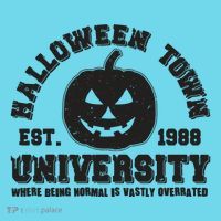 Funny Halloween Town University Est 1988 Where Being Normal Is Vastly Overrated Button thumb 1