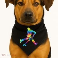Field Hockey Tie Dye USA-Made Doggie Bandana thumb 1