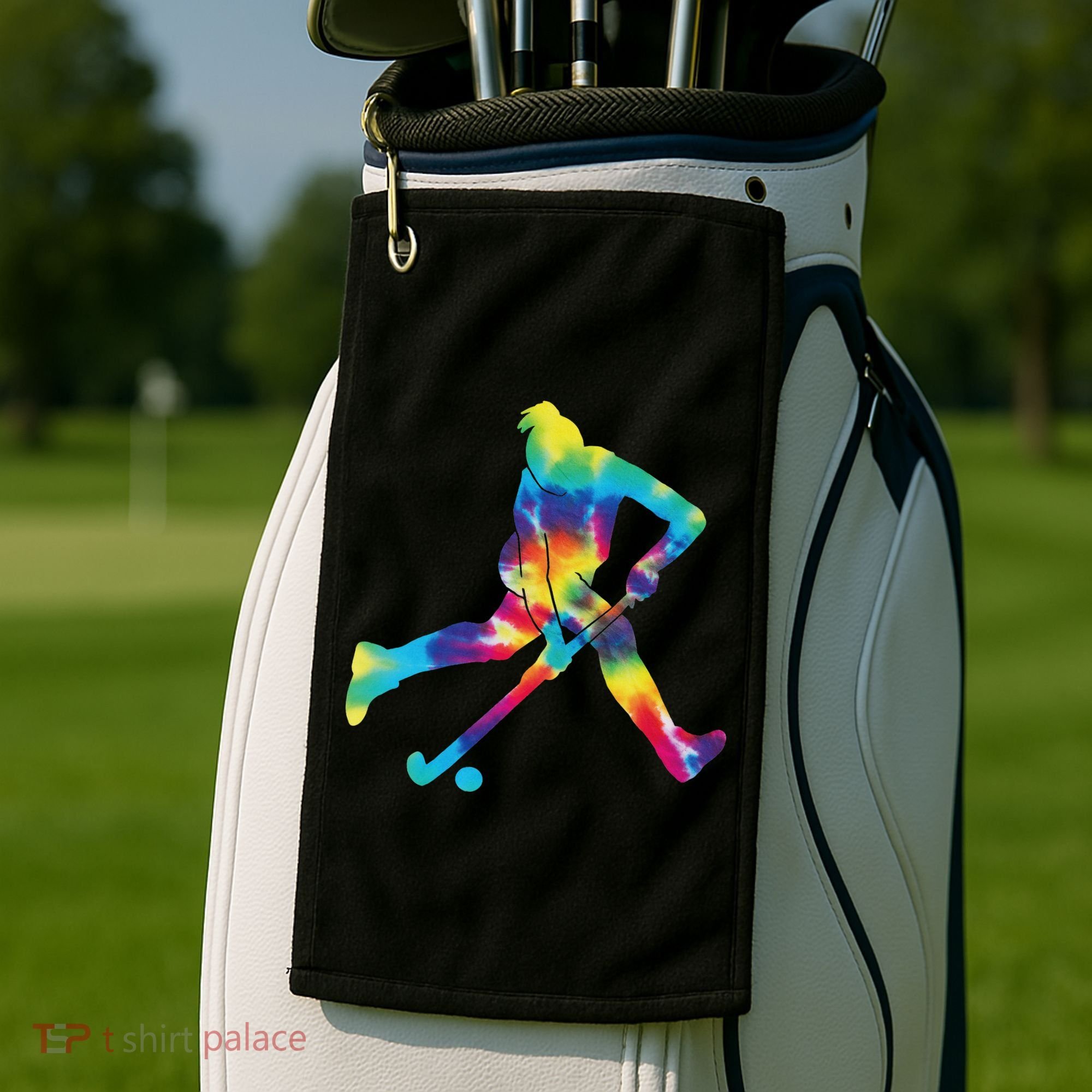 Field Hockey Tie Dye Golf Towel