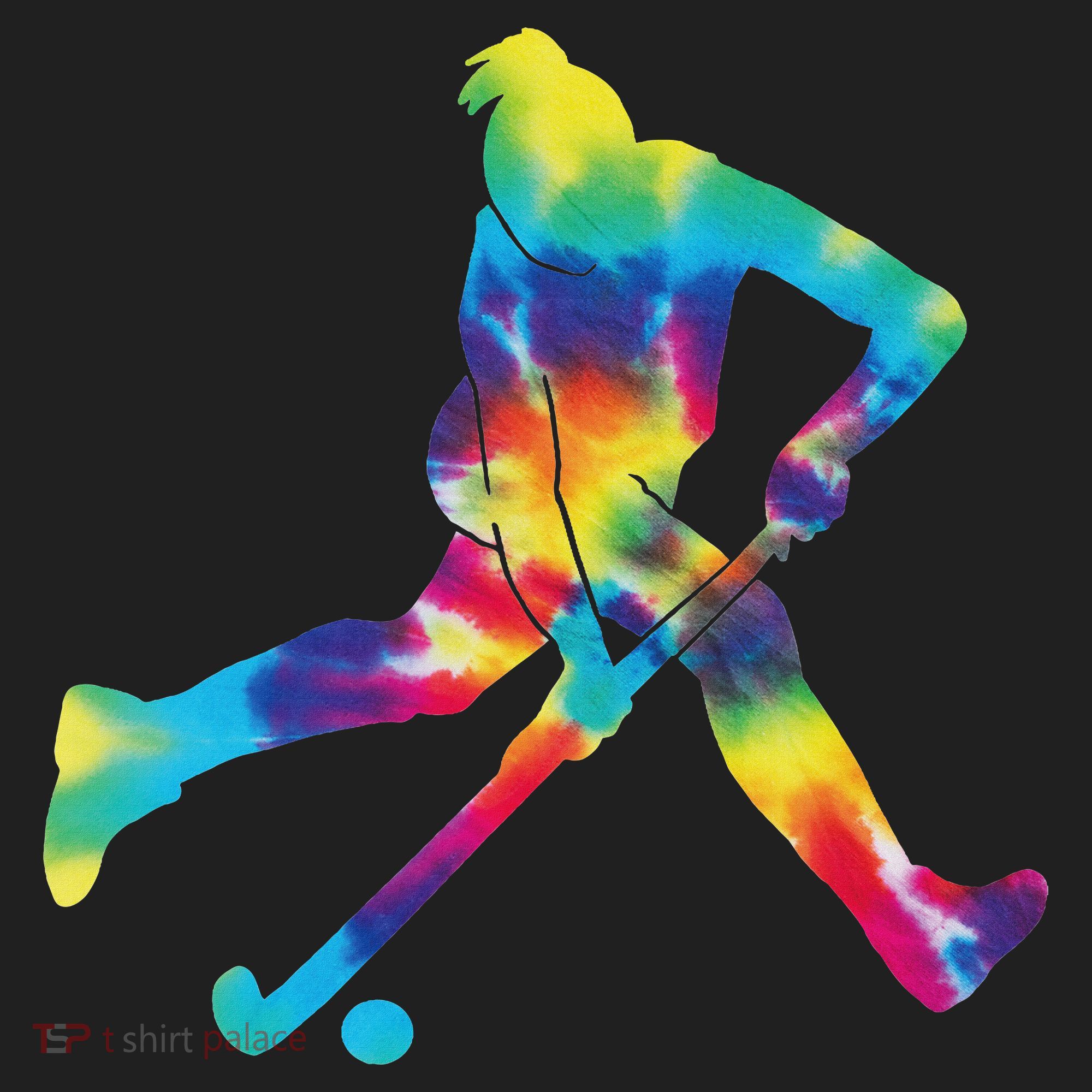 Field Hockey Tie Dye Golf Towel
