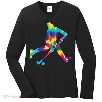Field Hockey Tie Dye Women's Long Sleeve Shirt