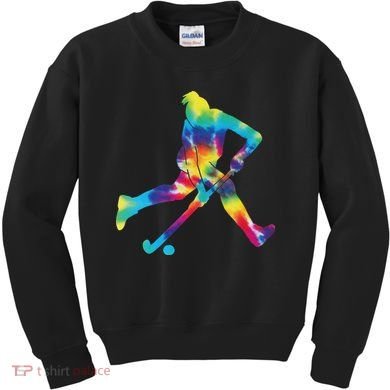 Field Hockey Tie Dye Kids Sweatshirt