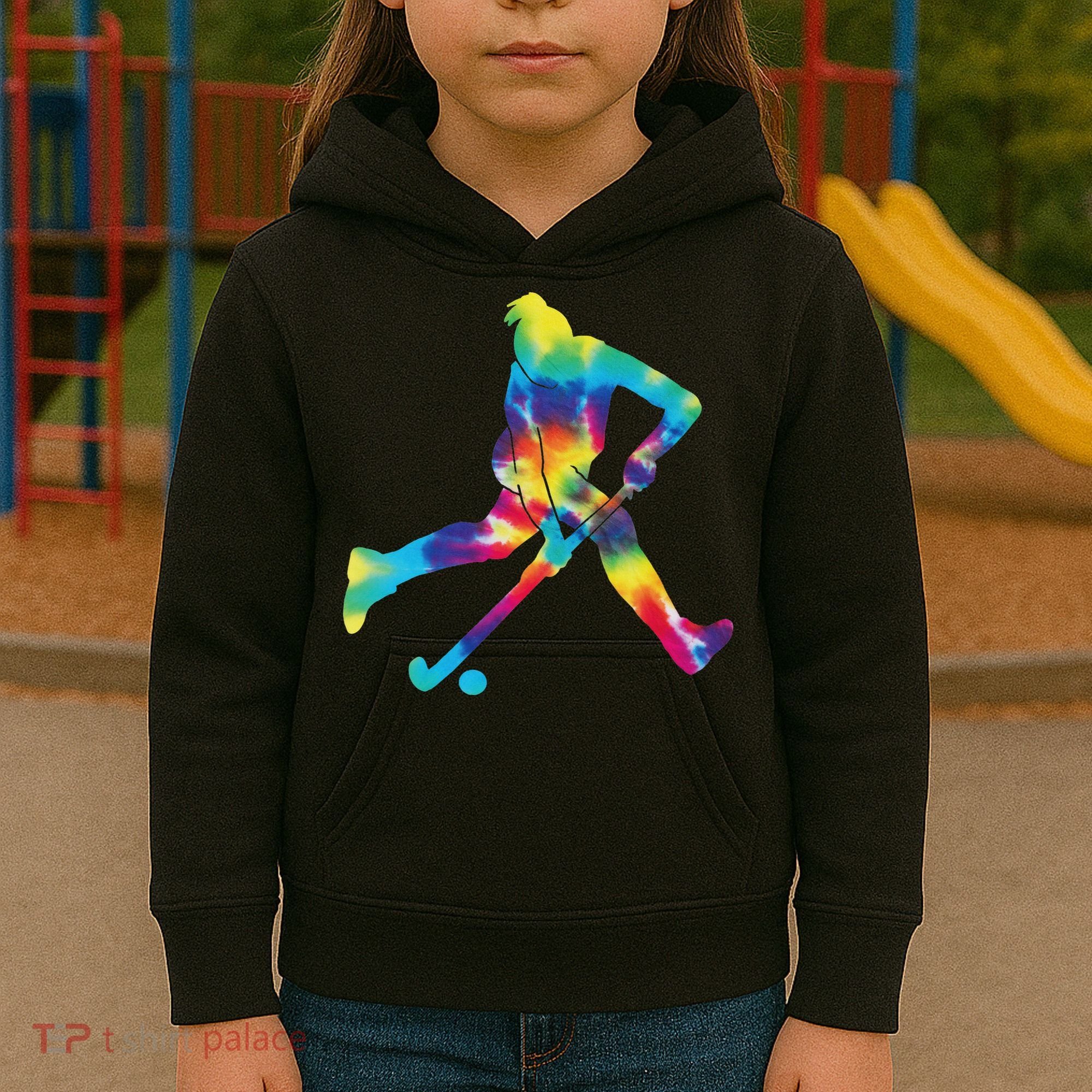 Field Hockey Tie Dye Kids Hoodie