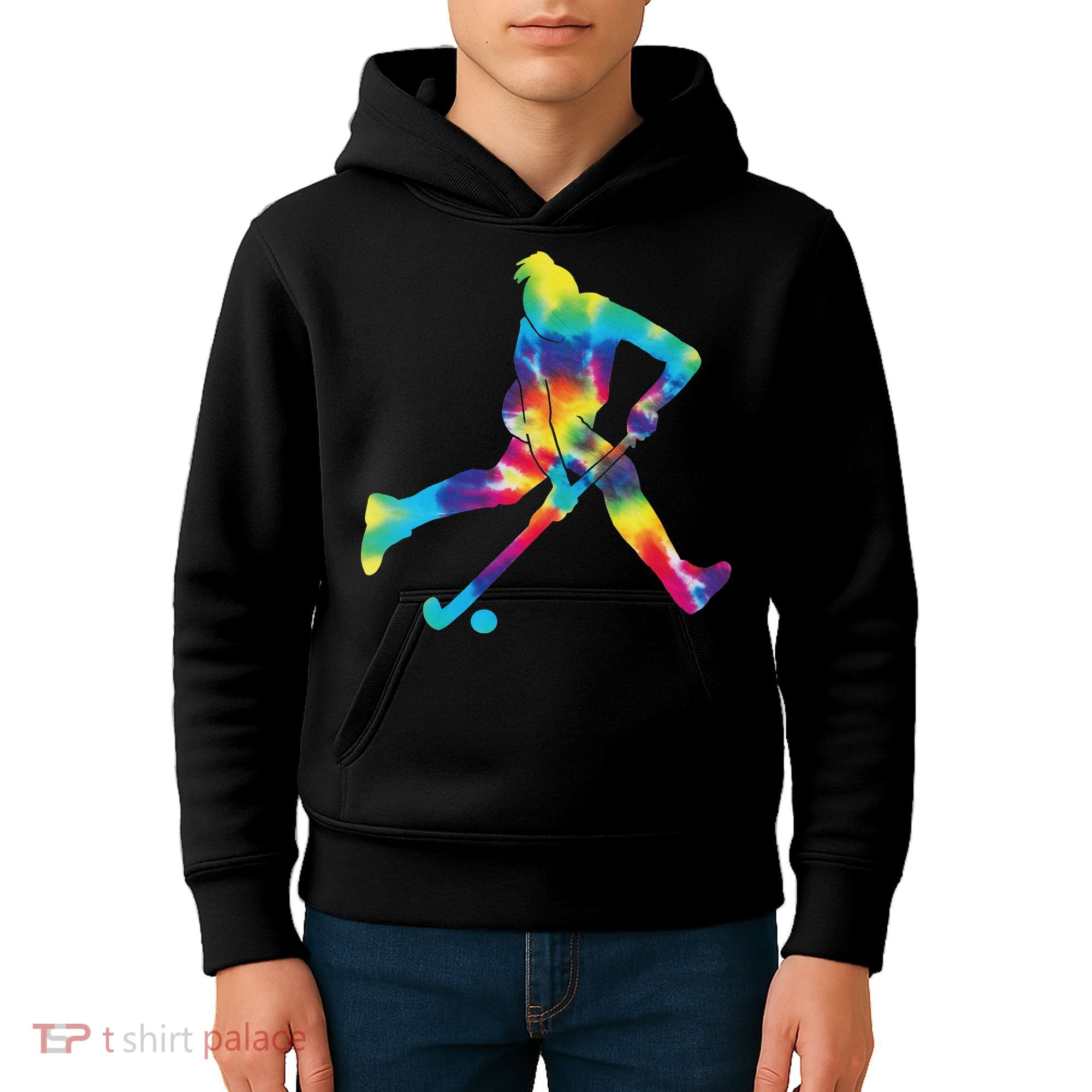 Field Hockey Tie Dye Kids Hoodie