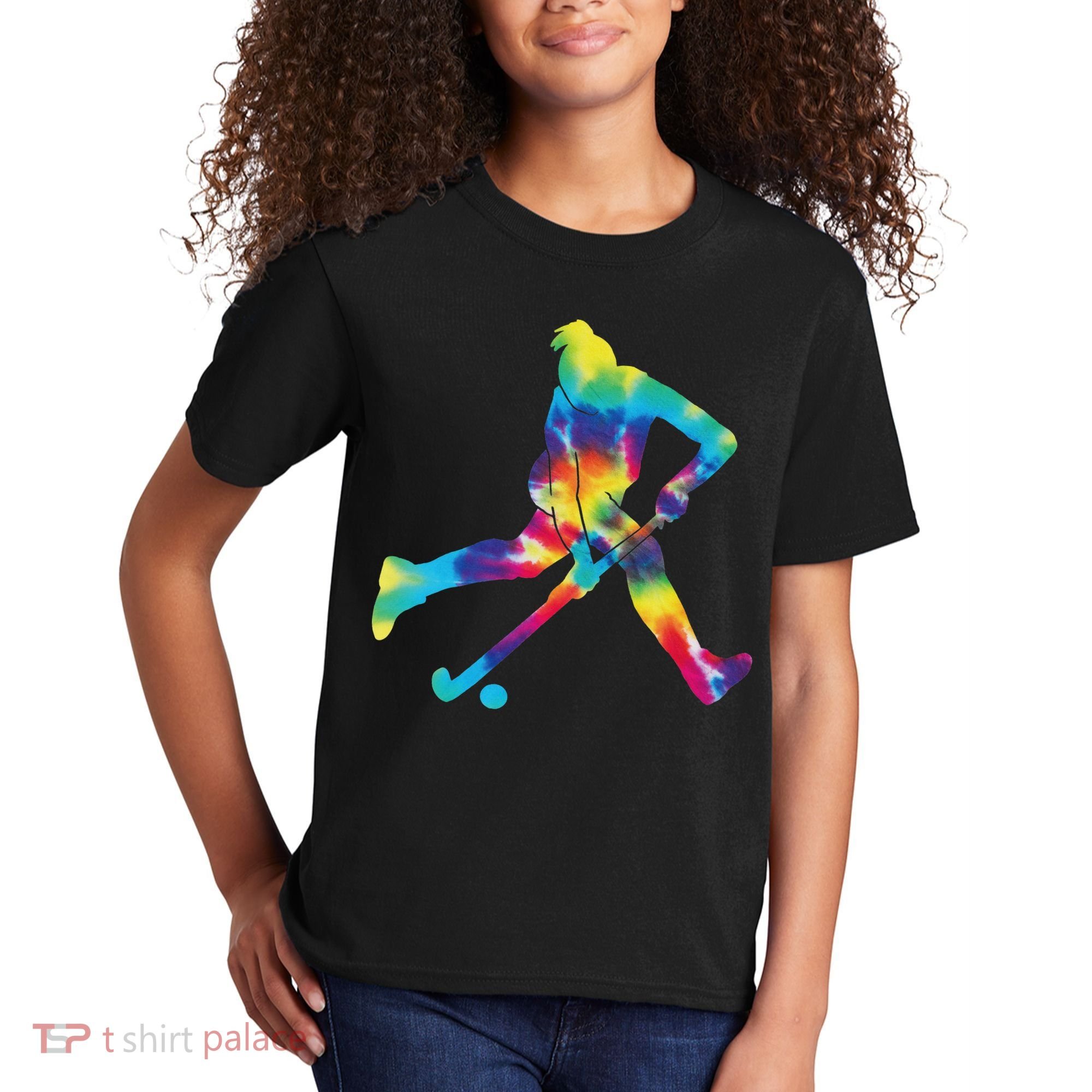 Field Hockey Tie Dye Kids T-Shirt
