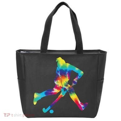 Field Hockey Tie Dye Tote Bag