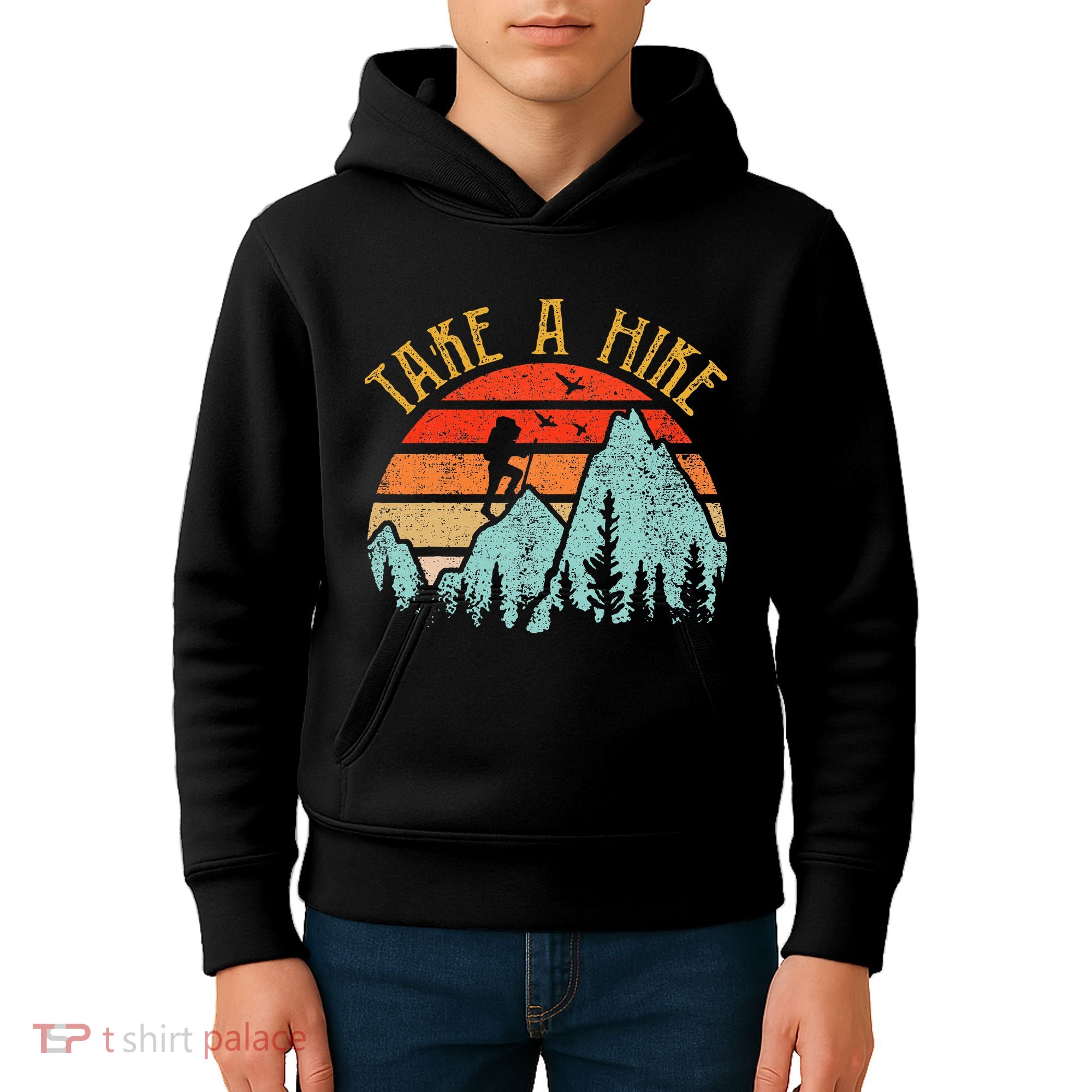 Funny Hikingshirt Take A Hike Mountain Hiker Kids Hoodie