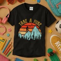 Funny Hikingshirt Take A Hike Mountain Hiker Kids T-Shirt thumb 3