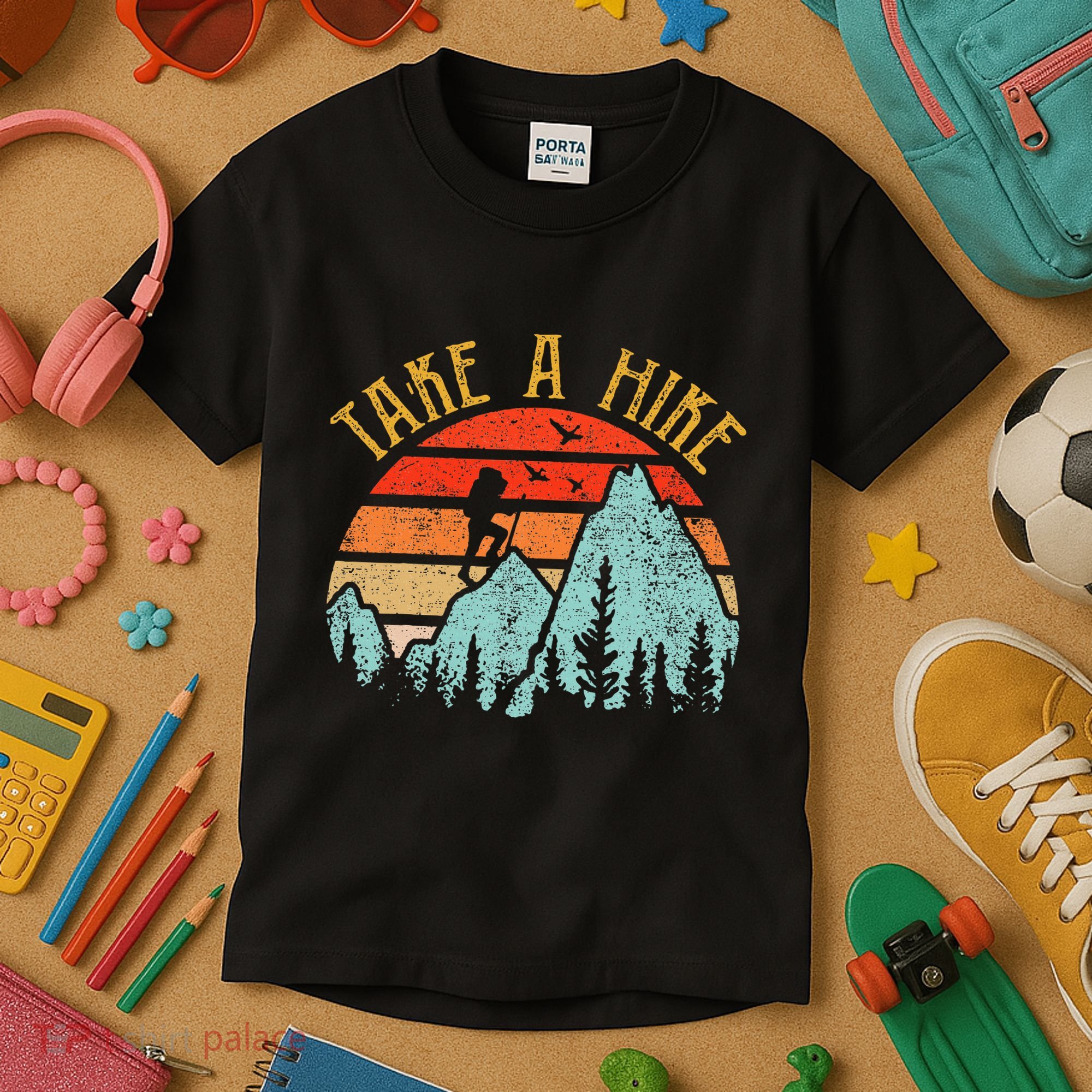 Funny Hikingshirt Take A Hike Mountain Hiker Kids T-Shirt