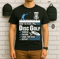 Funny How To Play Disc Golf T-Shirt thumb 6