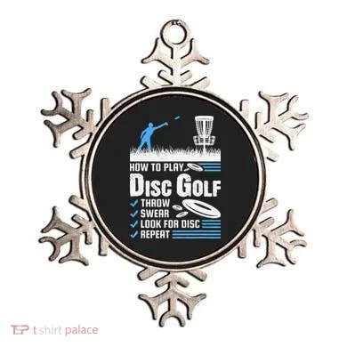 Funny How To Play Disc Golf Ornament