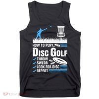 Funny How To Play Disc Golf Tank Top thumb 0