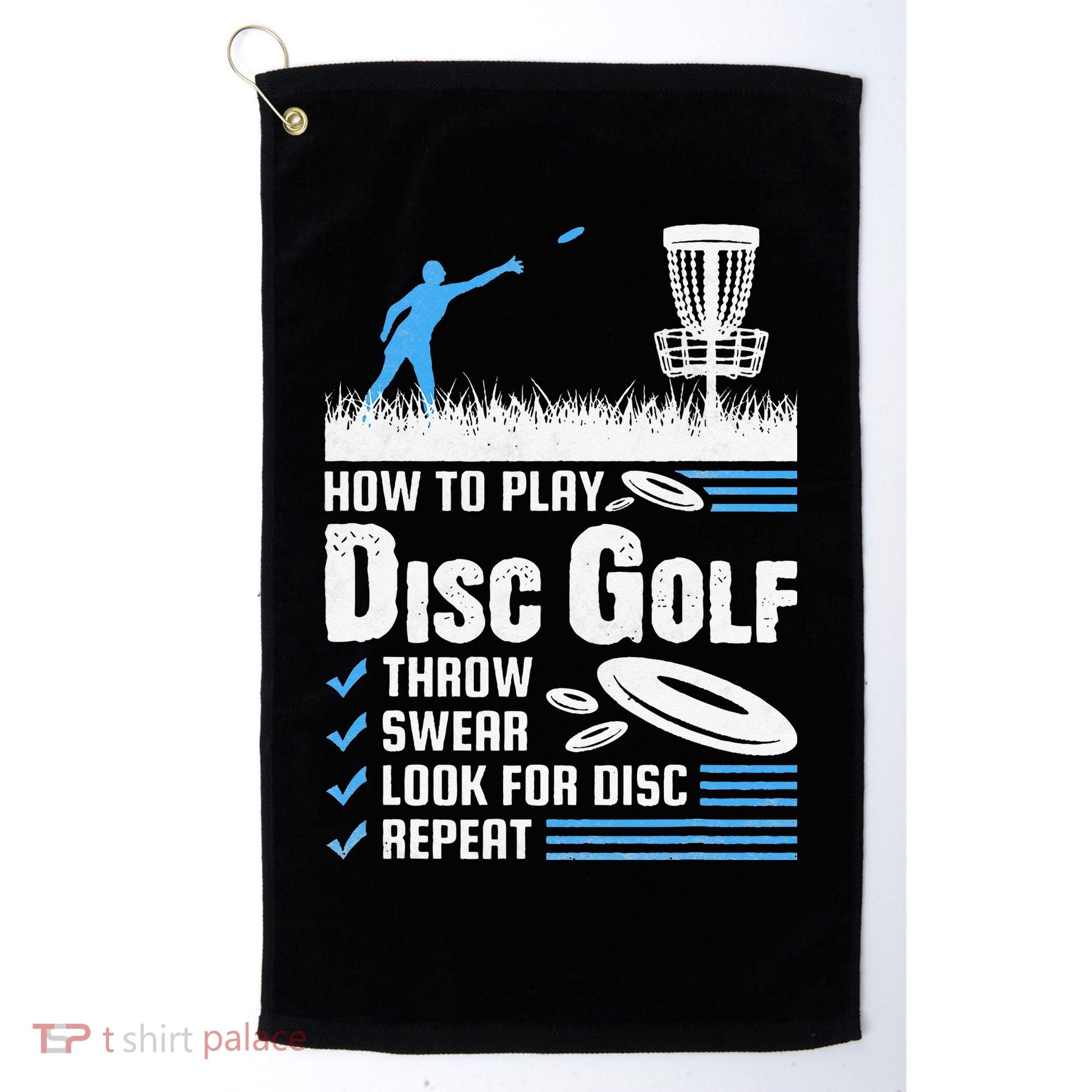 Funny How To Play Disc Golf Golf Towel