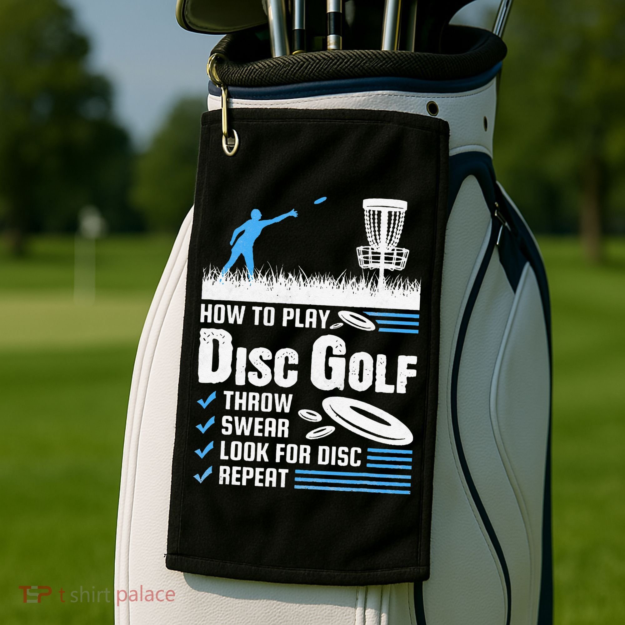 Funny How To Play Disc Golf Golf Towel