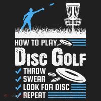 Funny How To Play Disc Golf Golf Towel thumb 3
