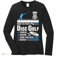 Funny How To Play Disc Golf Women's Long Sleeve Shirt thumb 0
