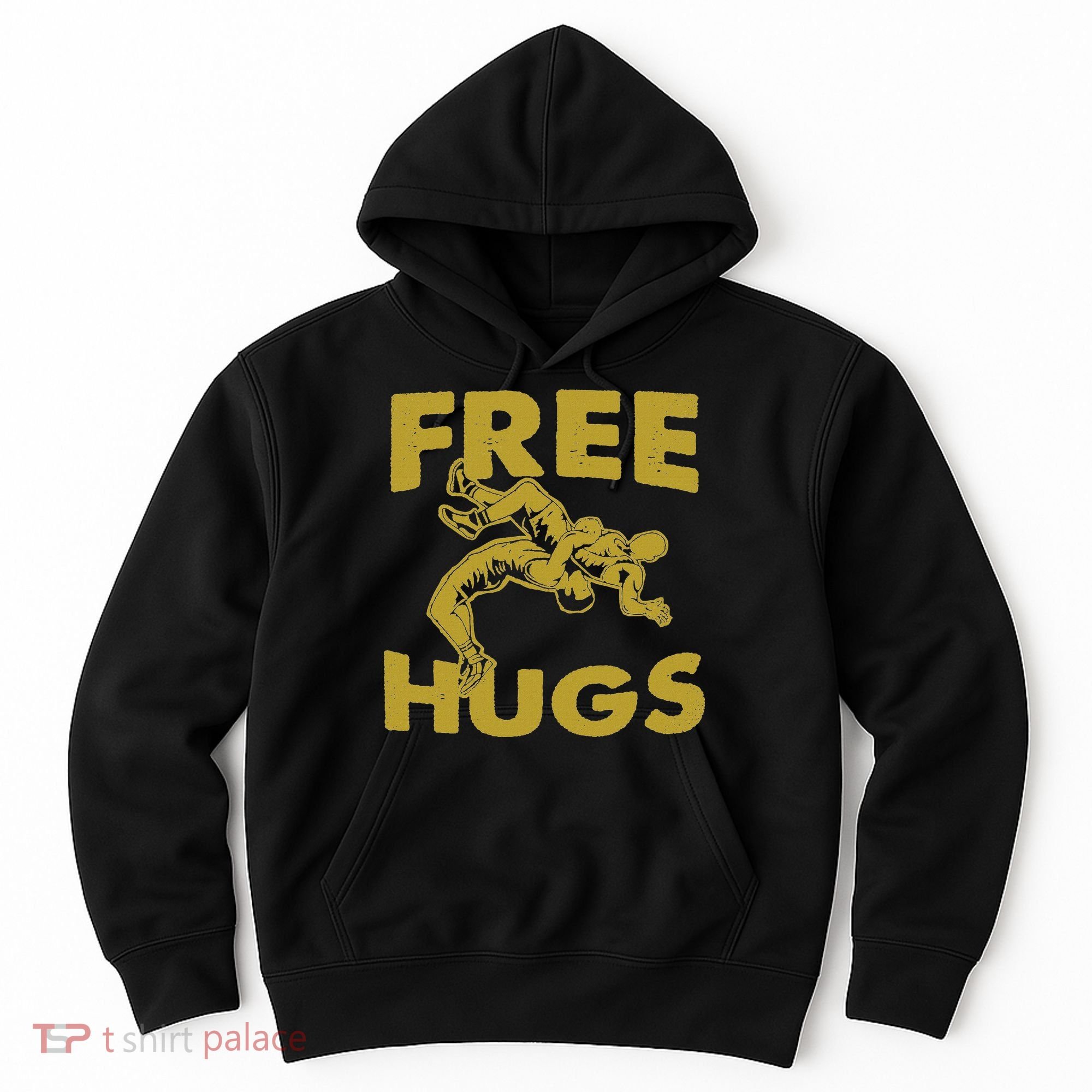 Free Hugs T Wrestling Gift For Coach Wrestler Hoodie