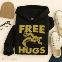 Free Hugs T Wrestling Gift For Coach Wrestler Hoodie thumb 4