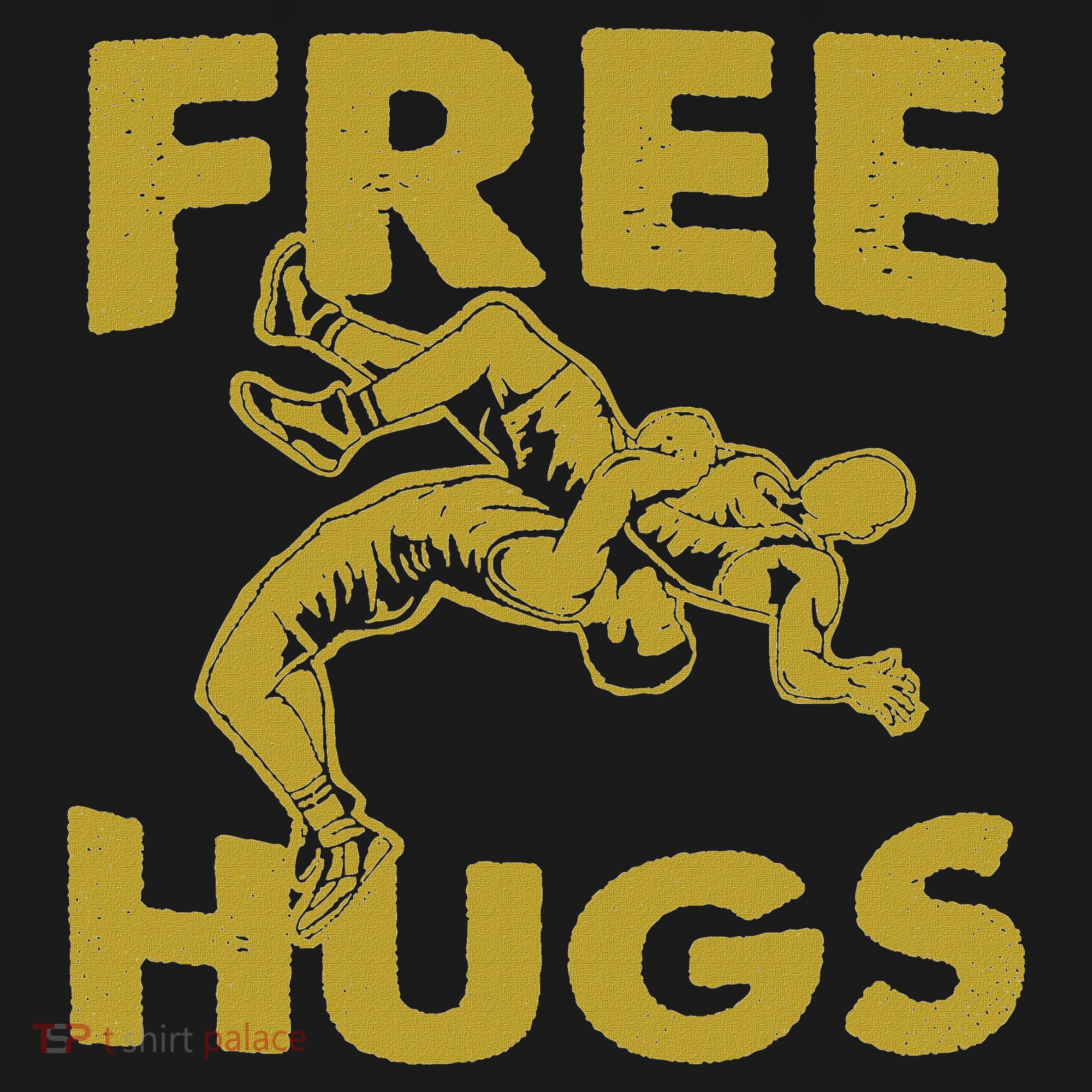 Free Hugs T Wrestling Gift For Coach Wrestler Apron