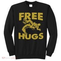 Free Hugs T Wrestling Gift For Coach Wrestler Sweatshirt thumb 0