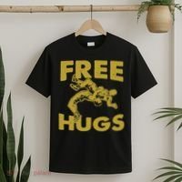 Free Hugs T Wrestling Gift For Coach Wrestler T-Shirt thumb 2