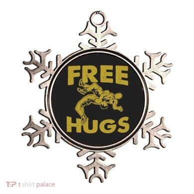 Free Hugs T Wrestling Gift For Coach Wrestler Ornament