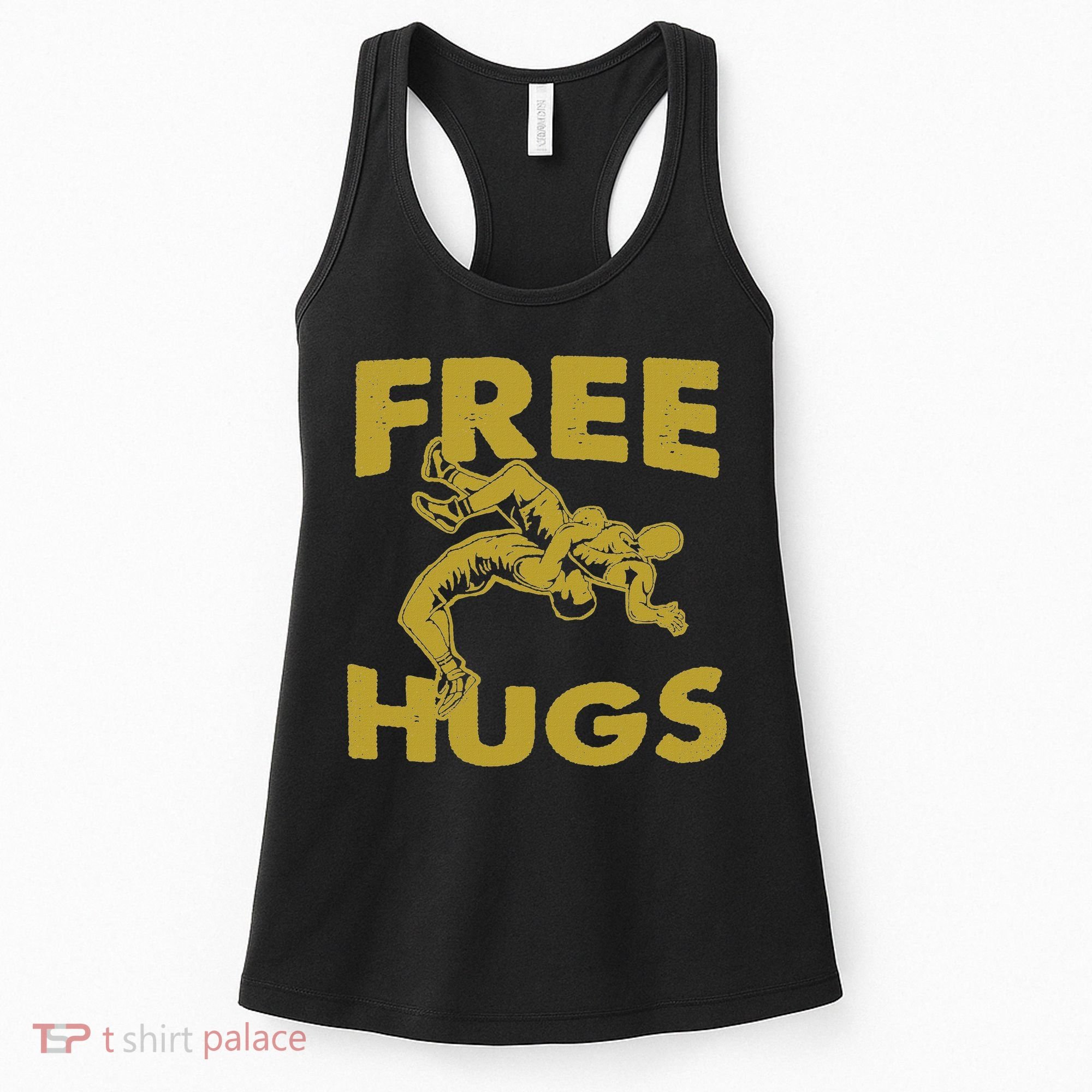 Free Hugs T Wrestling Gift For Coach Wrestler Women's Tank Top