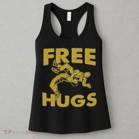 Free Hugs T Wrestling Gift For Coach Wrestler Women's Tank Top thumb 3