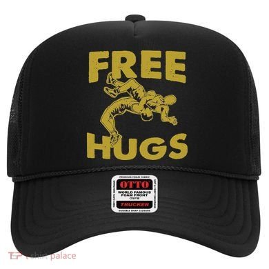 Free Hugs T Wrestling Gift For Coach Wrestler Hat