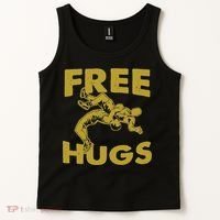 Free Hugs T Wrestling Gift For Coach Wrestler Tank Top thumb 2