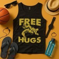 Free Hugs T Wrestling Gift For Coach Wrestler Tank Top thumb 4