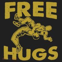 Free Hugs T Wrestling Gift For Coach Wrestler Golf Towel thumb 3