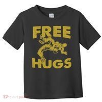 Free Hugs T Wrestling Gift For Coach Wrestler Toddler T-Shirt thumb 0