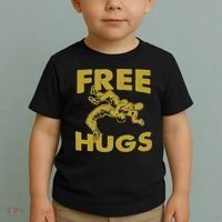 Free Hugs T Wrestling Gift For Coach Wrestler Toddler T-Shirt thumb 2
