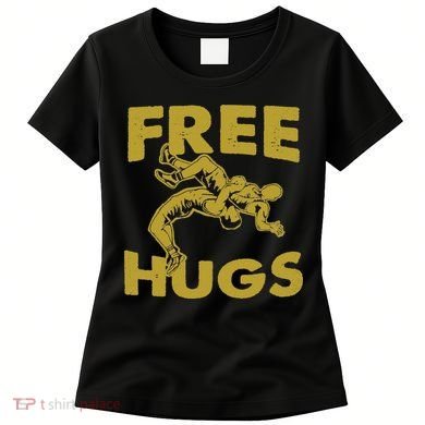 Free Hugs T Wrestling Gift For Coach Wrestler Women's T-Shirt