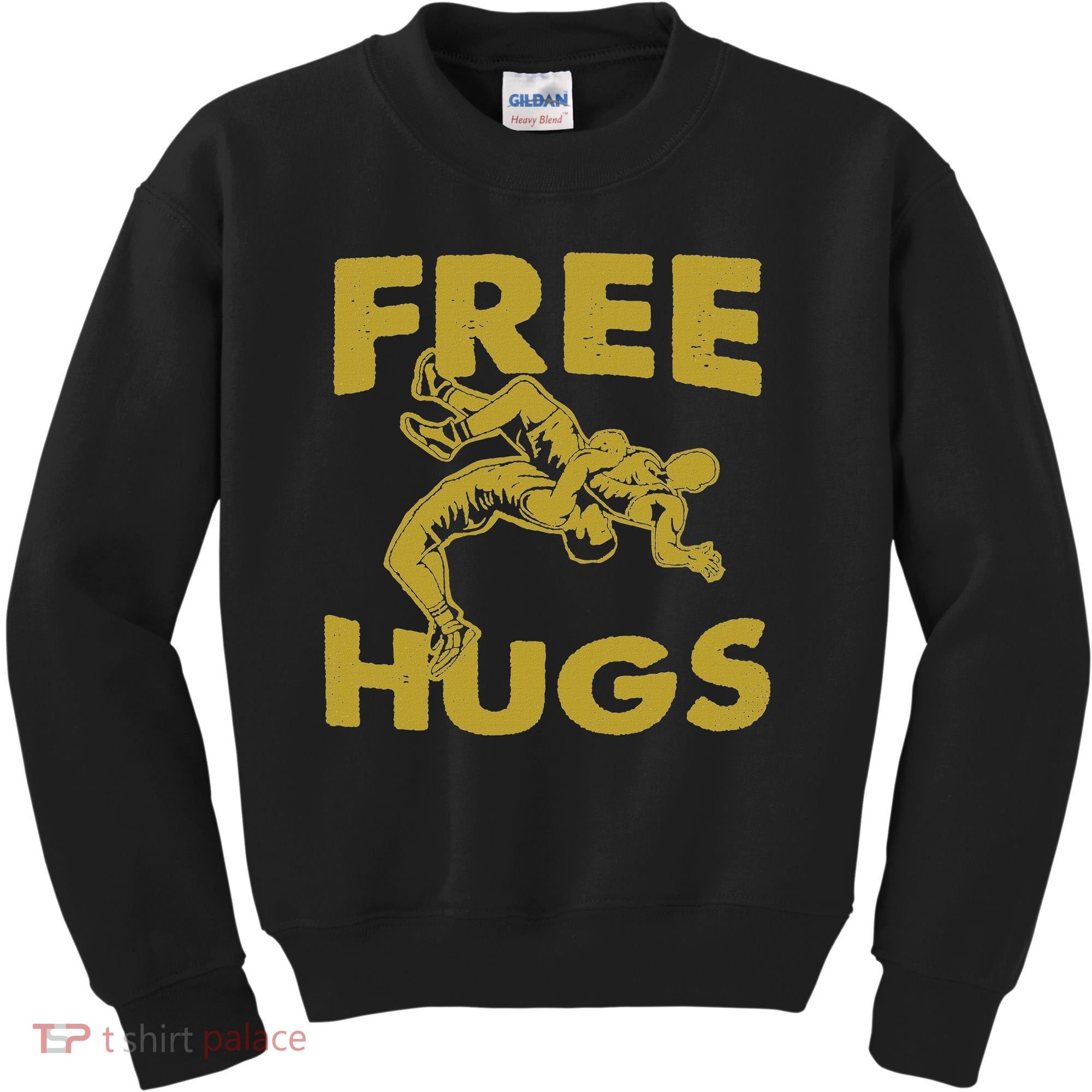 Free Hugs T Wrestling Gift For Coach Wrestler Kids Sweatshirt