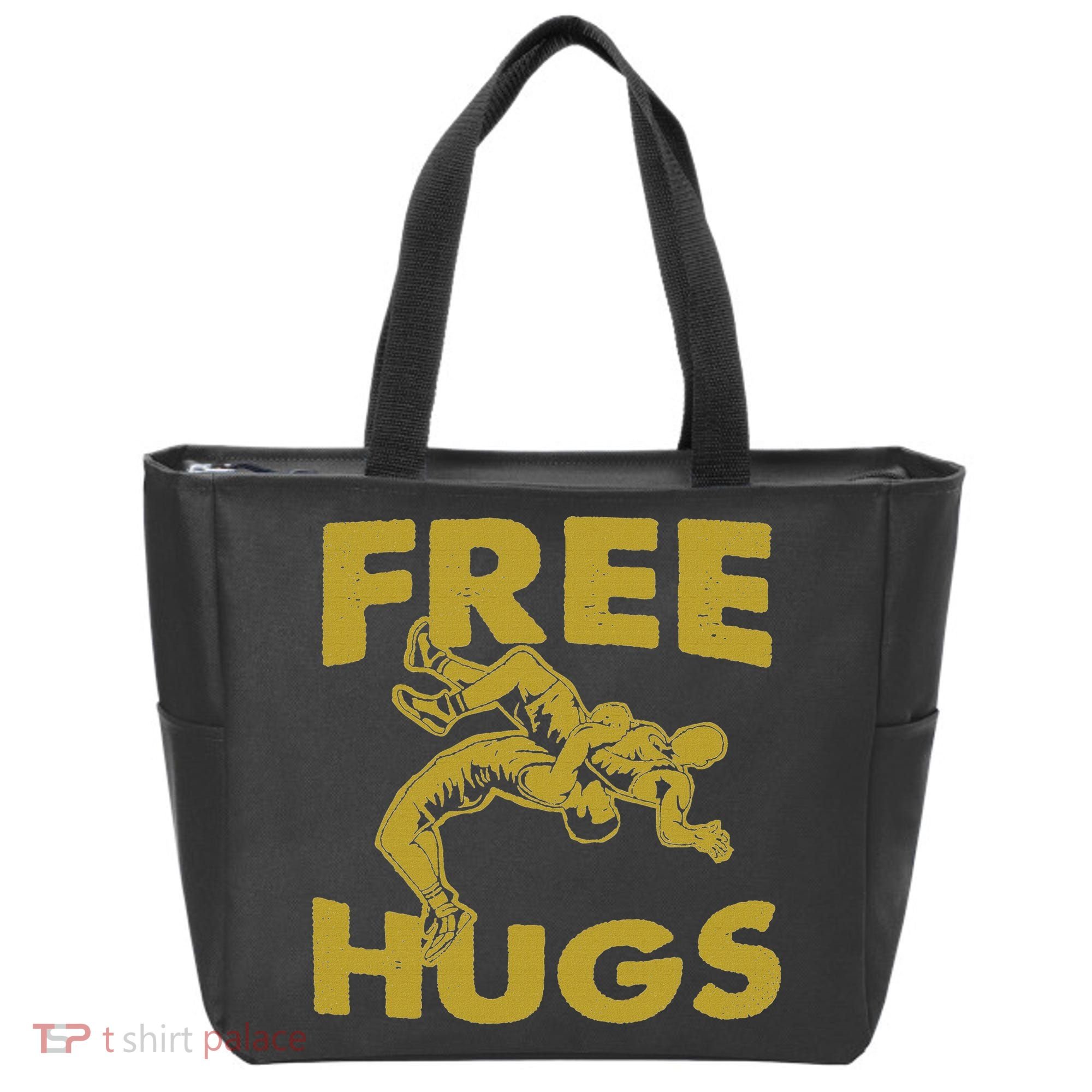 Free Hugs T Wrestling Gift For Coach Wrestler Tote Bag