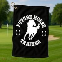 Future Horse Trainer For  Golf Towel thumb 1