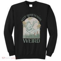 Funny Homeschool Teaching Keep Homeschool Weird Frog Mushroom Sweatshirt thumb 0