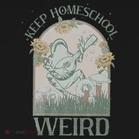 Funny Homeschool Teaching Keep Homeschool Weird Frog Mushroom Sweatshirt thumb 3