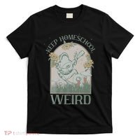 Funny Homeschool Teaching Keep Homeschool Weird Frog Mushroom T-Shirt thumb 0