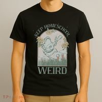 Funny Homeschool Teaching Keep Homeschool Weird Frog Mushroom T-Shirt thumb 3
