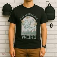 Funny Homeschool Teaching Keep Homeschool Weird Frog Mushroom T-Shirt thumb 6