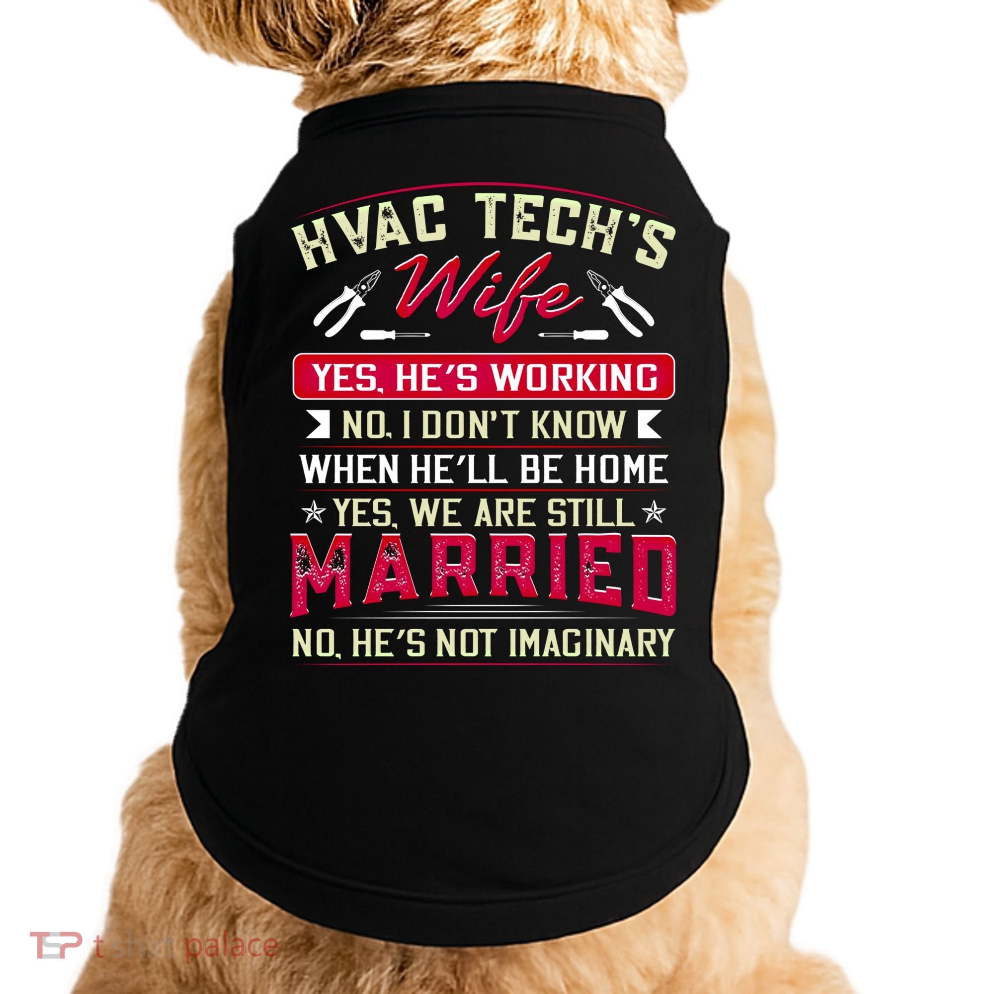 Funny Hvac Tech Wife Hvac Technicians Friend Mom Gift Doggie Tank