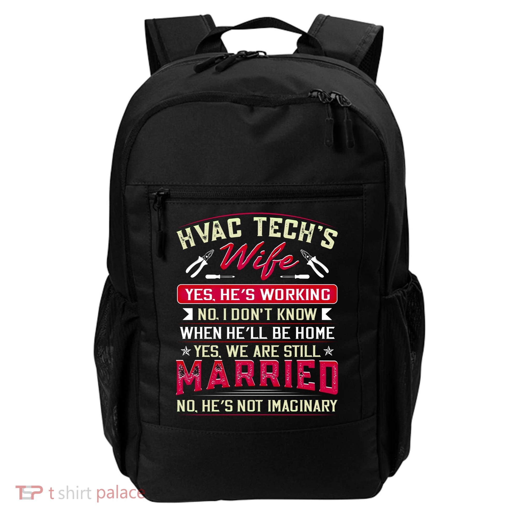 Funny Hvac Tech Wife Hvac Technicians Friend Mom Gift Backpack
