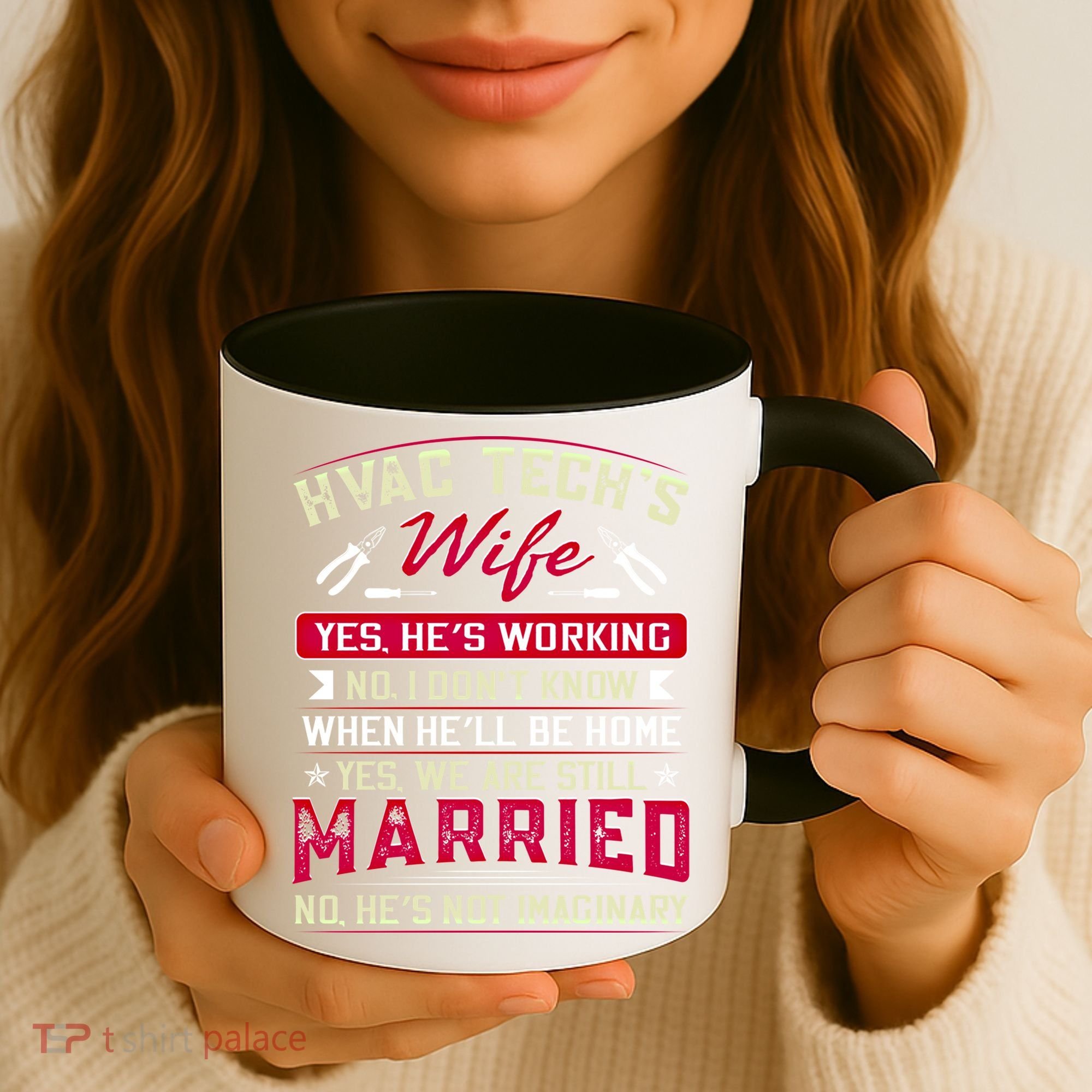 Funny Hvac Tech Wife Hvac Technicians Friend Mom Gift Coffee Mug