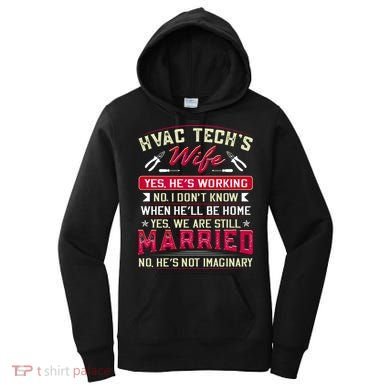 Funny Hvac Tech Wife Hvac Technicians Friend Mom Gift Women's Hoodie