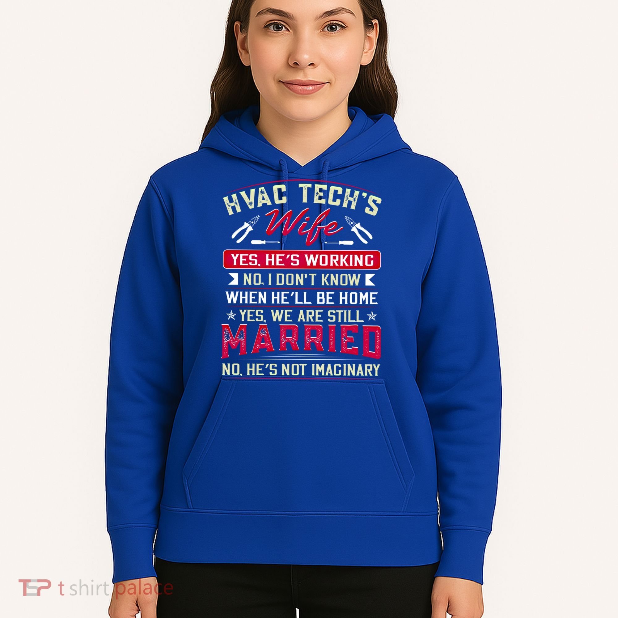 Funny Hvac Tech Wife Hvac Technicians Friend Mom Gift Hoodie