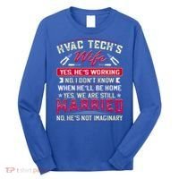 Funny Hvac Tech Wife Hvac Technicians Friend Mom Gift Long Sleeve Shirt thumb 0